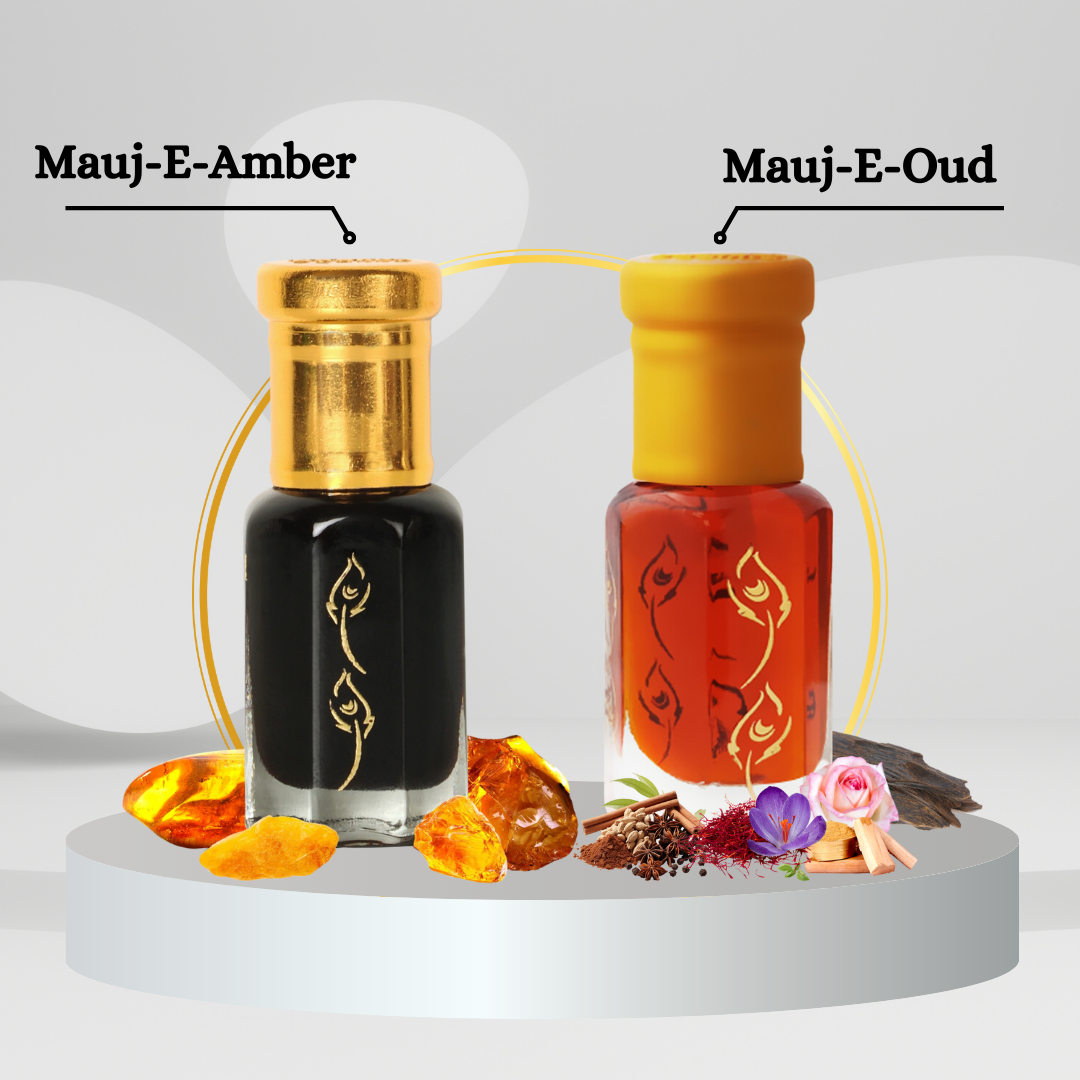 Mauj E Amber and Mauj E Oud Attars Combo